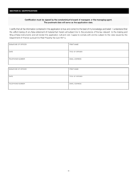 Condominium Property Tax Abatement Initial Application - New York City, Page 3