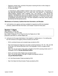 Theatrical Employment Agency Renewal Self-certification - New York City, Page 5