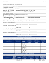 Form LCR-1054A Initial Application Worksheet - Arizona, Page 2