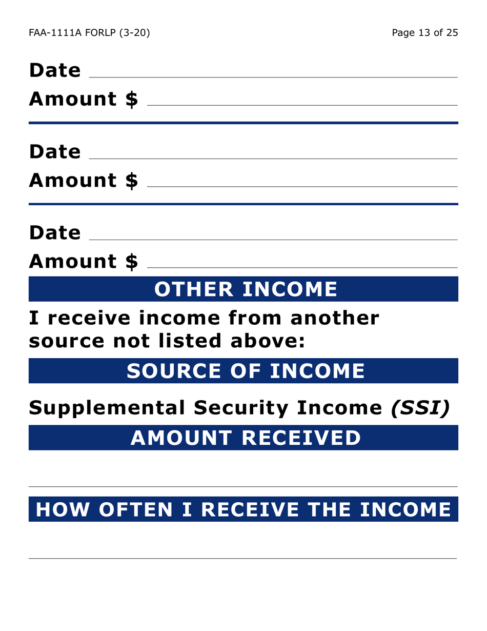 Form FAA-1111A-LP Participant Statement Verification Worksheet (Large Print) - Arizona, Page 13