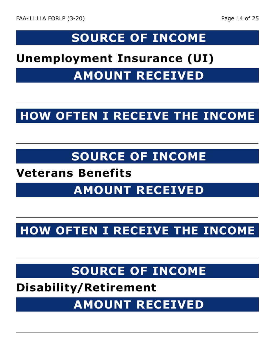 Form FAA-1111A-LP Participant Statement Verification Worksheet (Large Print) - Arizona, Page 14
