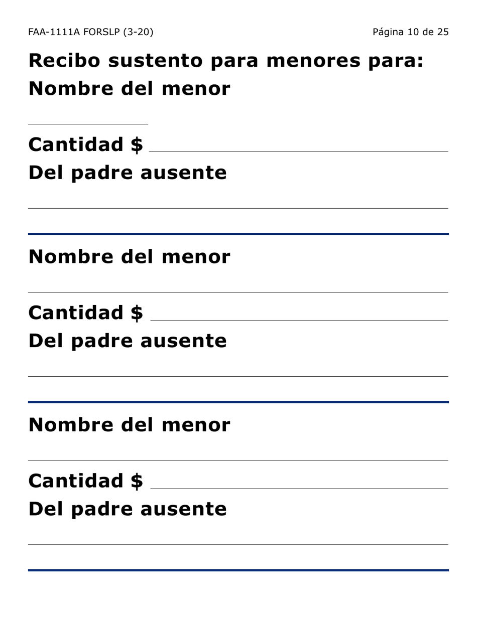 Formulario 1111A-SLP Hoja Para Verificar La Declaracion Del Participante (Letra Grande) - Arizona (Spanish), Page 10