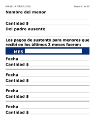 Formulario 1111A-SLP Hoja Para Verificar La Declaracion Del Participante (Letra Grande) - Arizona (Spanish), Page 11