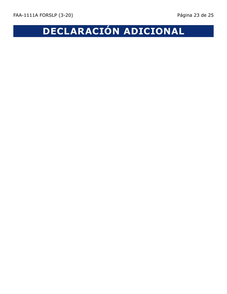 Formulario 1111A-SLP Hoja Para Verificar La Declaracion Del Participante (Letra Grande) - Arizona (Spanish), Page 23