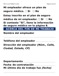 Formulario 1111A-SLP Hoja Para Verificar La Declaracion Del Participante (Letra Grande) - Arizona (Spanish), Page 6