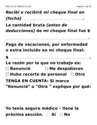 Formulario 1111A-SLP Hoja Para Verificar La Declaracion Del Participante (Letra Grande) - Arizona (Spanish), Page 7