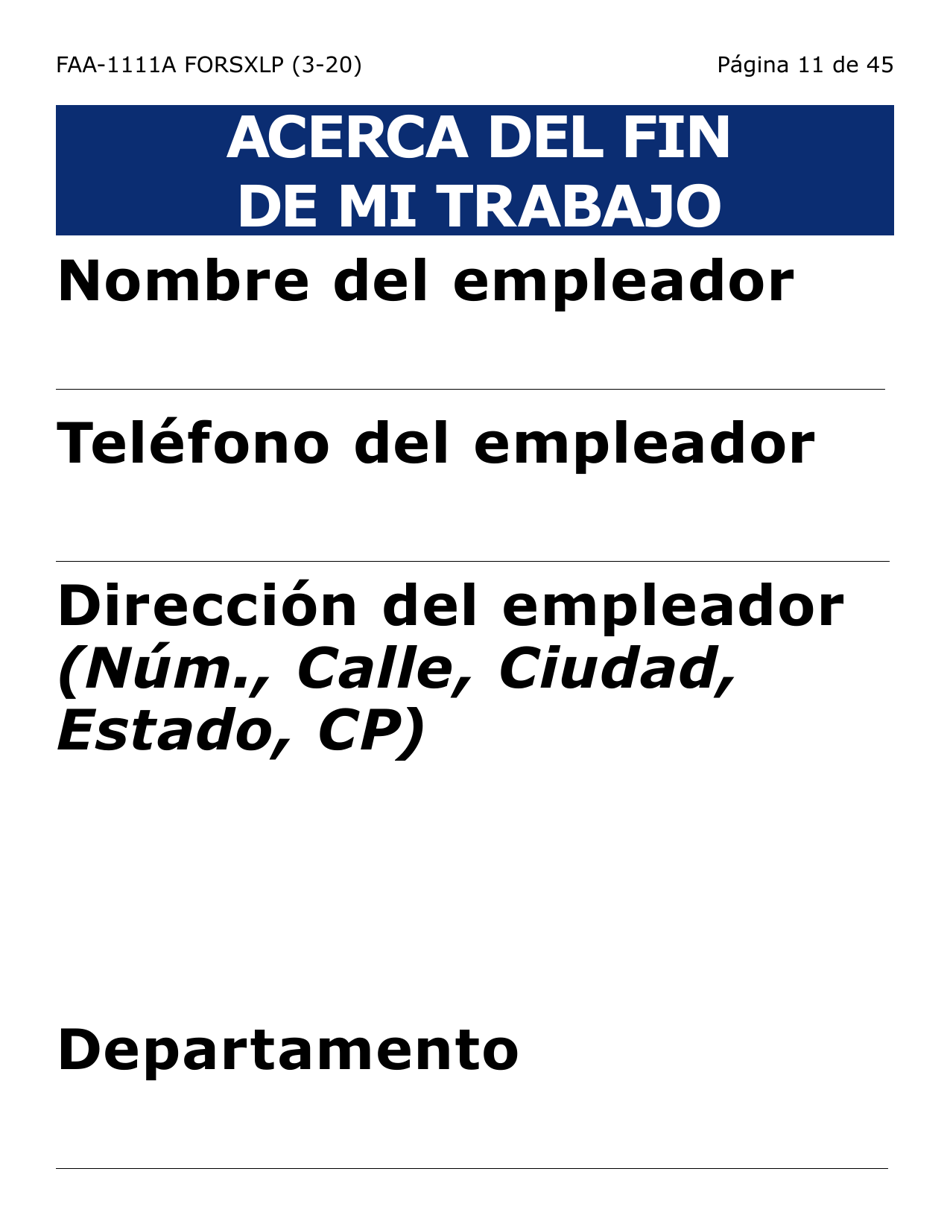 Formulario FAA-1111A-SXLP Hoja Para Verificar La Declaracion Del Participante (Letra Extra Grande) - Arizona (Spanish), Page 11