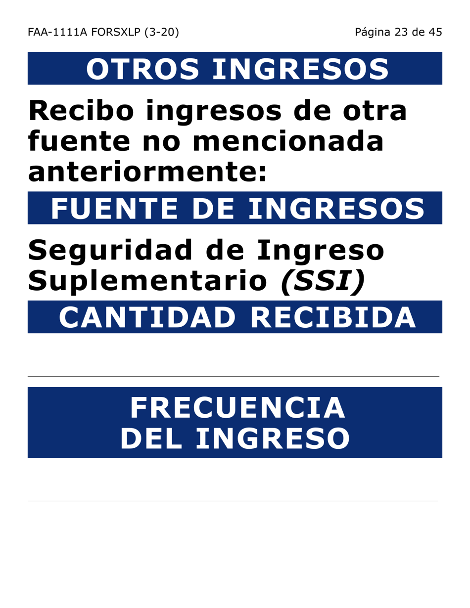 Formulario FAA-1111A-SXLP Hoja Para Verificar La Declaracion Del Participante (Letra Extra Grande) - Arizona (Spanish), Page 23