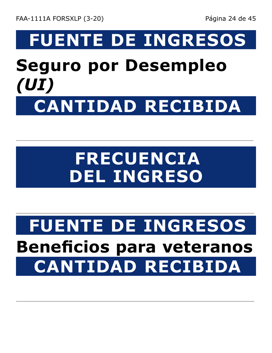 Formulario FAA-1111A-SXLP Hoja Para Verificar La Declaracion Del Participante (Letra Extra Grande) - Arizona (Spanish), Page 24