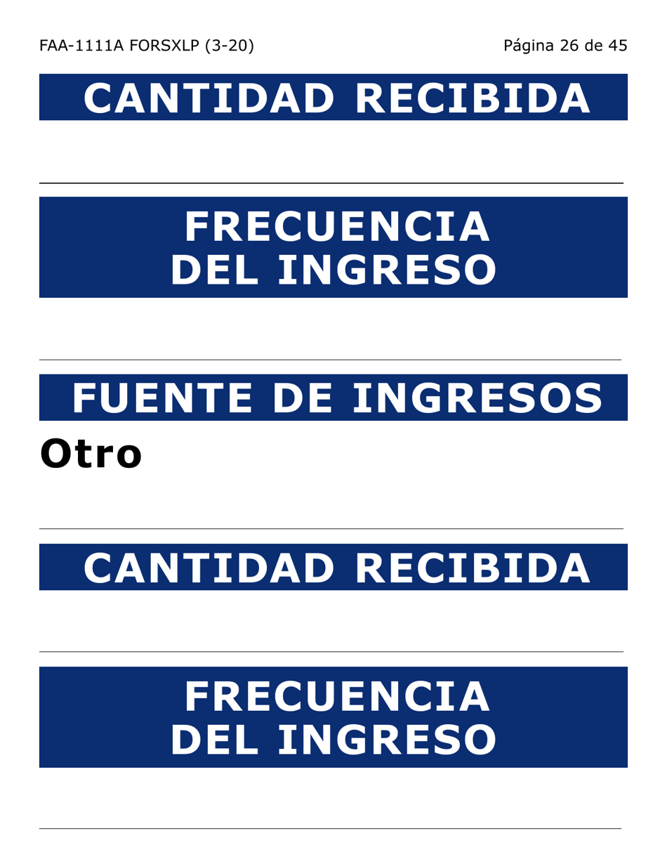Formulario FAA-1111A-SXLP Hoja Para Verificar La Declaracion Del Participante (Letra Extra Grande) - Arizona (Spanish), Page 26