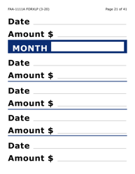 Form FAA-1111A-XLP Participant Statement Verification Worksheet (Extra Large Print) - Arizona, Page 21