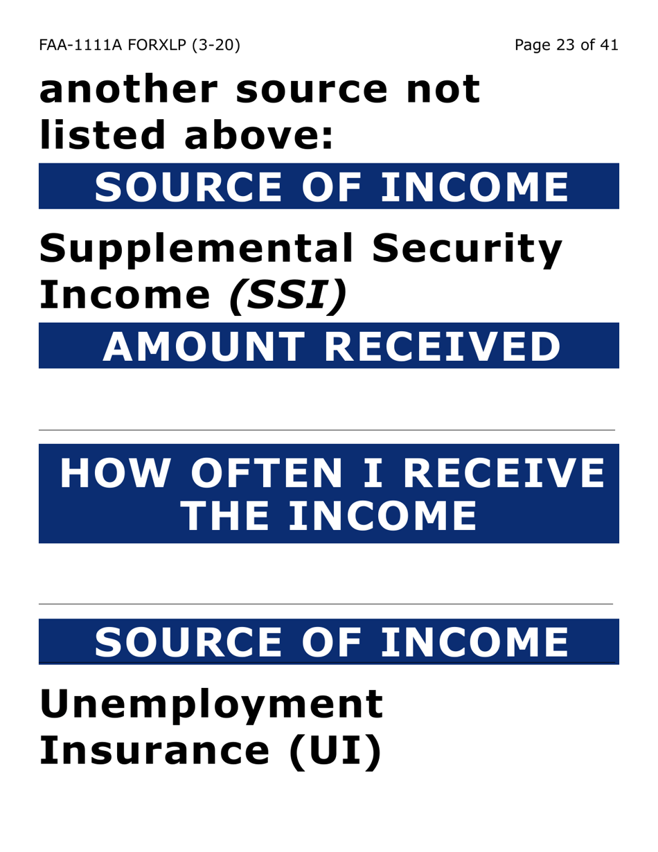 Form FAA-1111A-XLP Participant Statement Verification Worksheet (Extra Large Print) - Arizona, Page 23