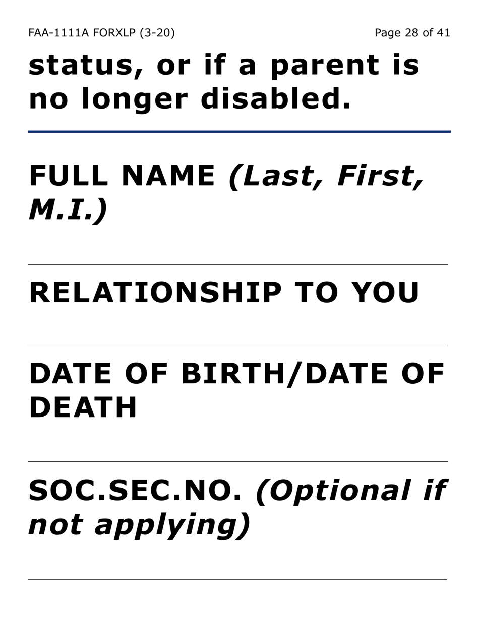 Form FAA-1111A-XLP Participant Statement Verification Worksheet (Extra Large Print) - Arizona, Page 28
