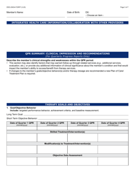 Form DDD-2063A Ongoing Quarterly Progress Report (Qpr) Plan of Care/Treatment Plan: Certification/Recertification - Arizona, Page 3