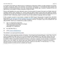 Form HRP-1052A Commodity Senior Food Program (Csfp) Notice of Action - Arizona, Page 2