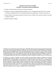Form FAA-0060A Authority to Release Student Information - Arizona, Page 3