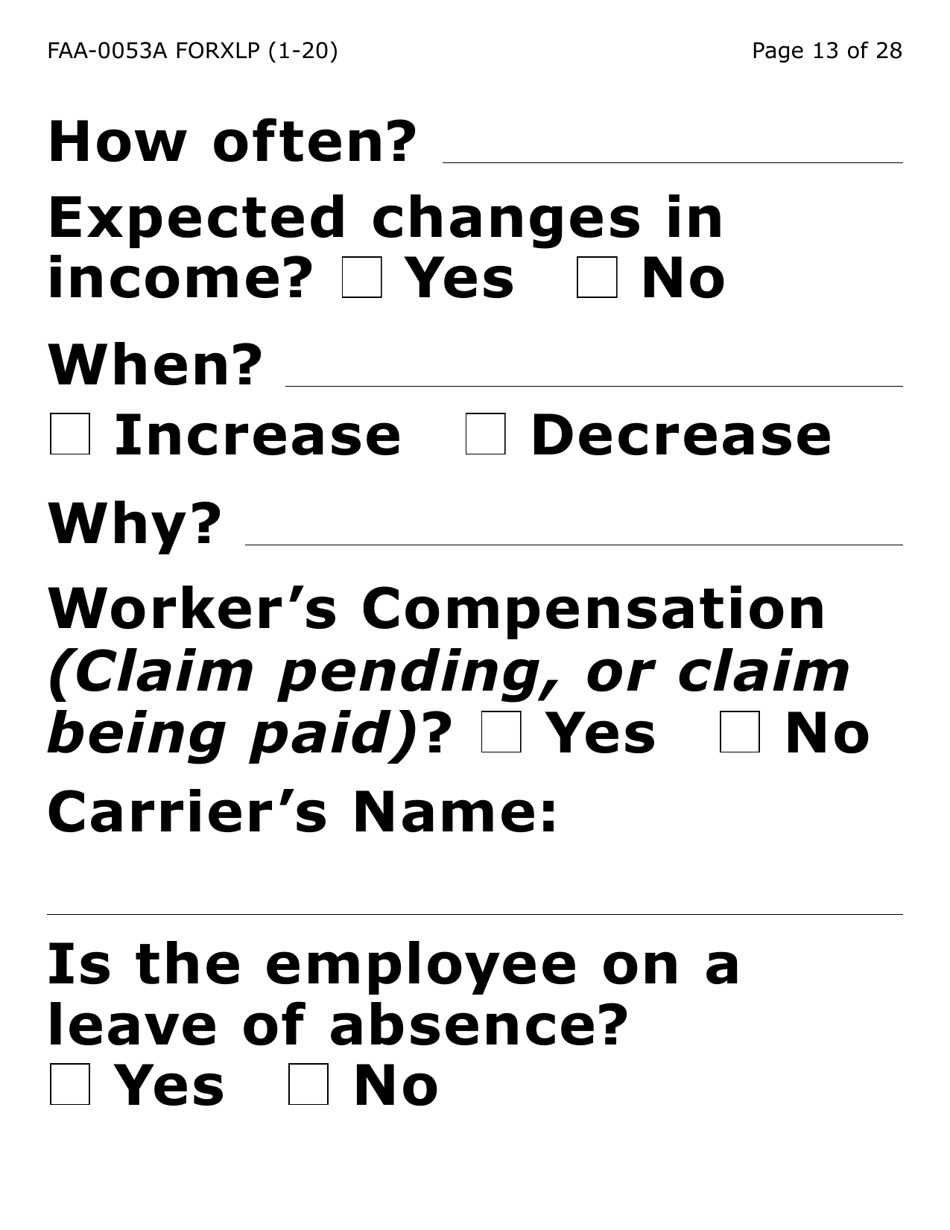 Form FAA-0053A-XLP Verification of New / Current Employment (Extra Large Print) - Arizona, Page 13