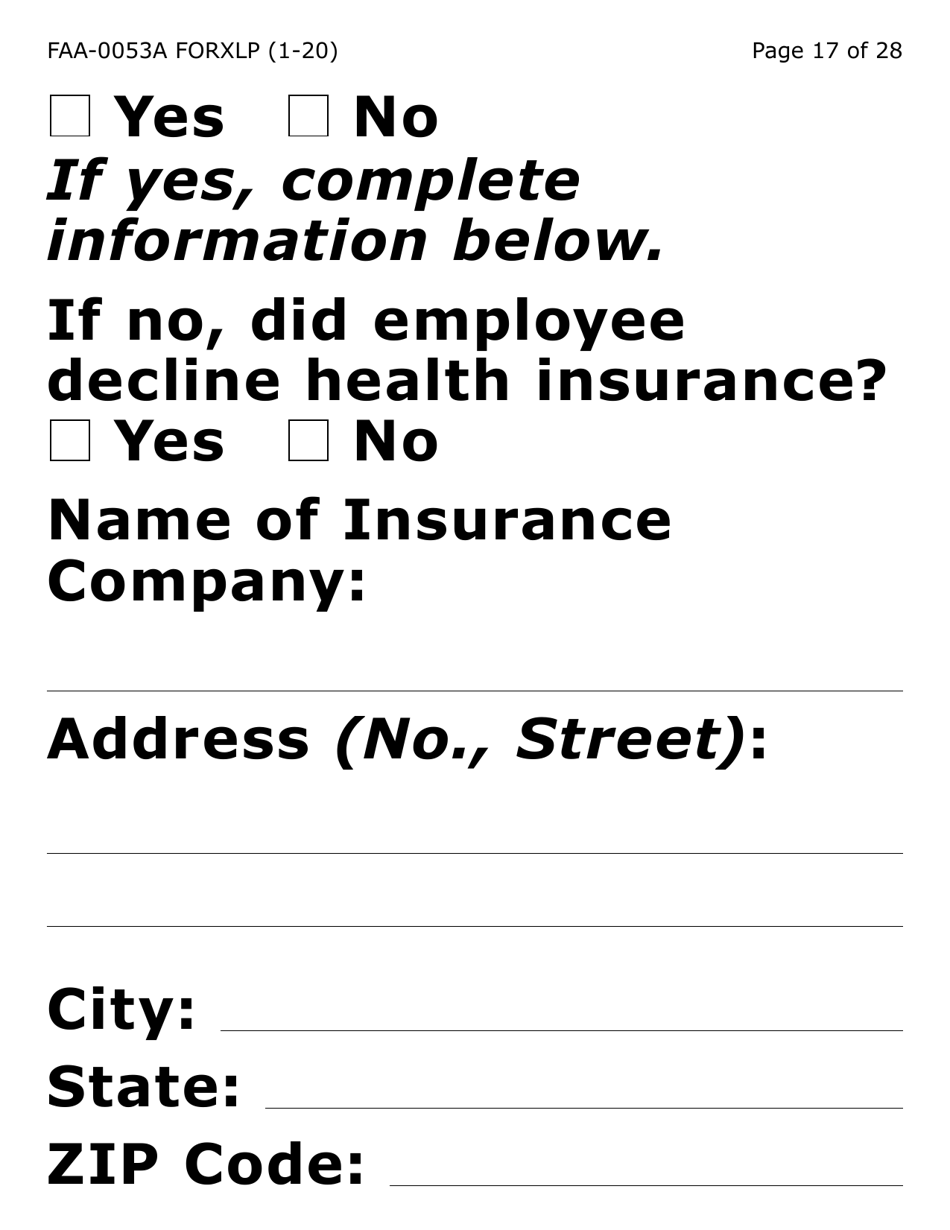 Form FAA-0053A-XLP Verification of New / Current Employment (Extra Large Print) - Arizona, Page 17