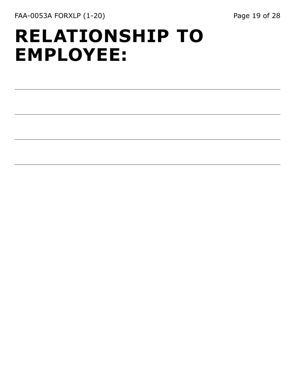 Form FAA-0053A-XLP Verification of New / Current Employment (Extra Large Print) - Arizona, Page 19