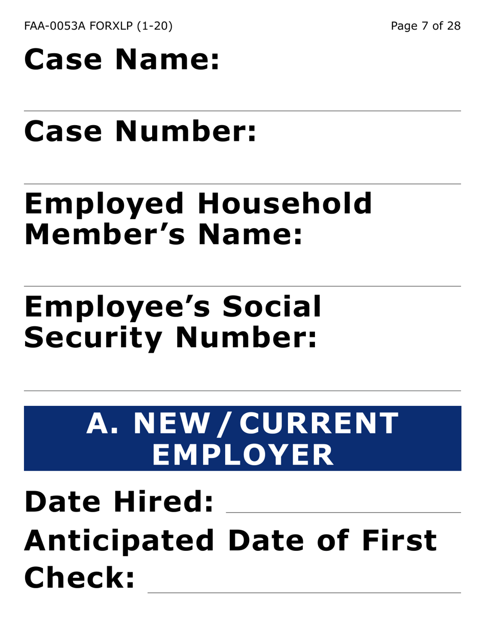 Form FAA-0053A-XLP Verification of New / Current Employment (Extra Large Print) - Arizona, Page 7