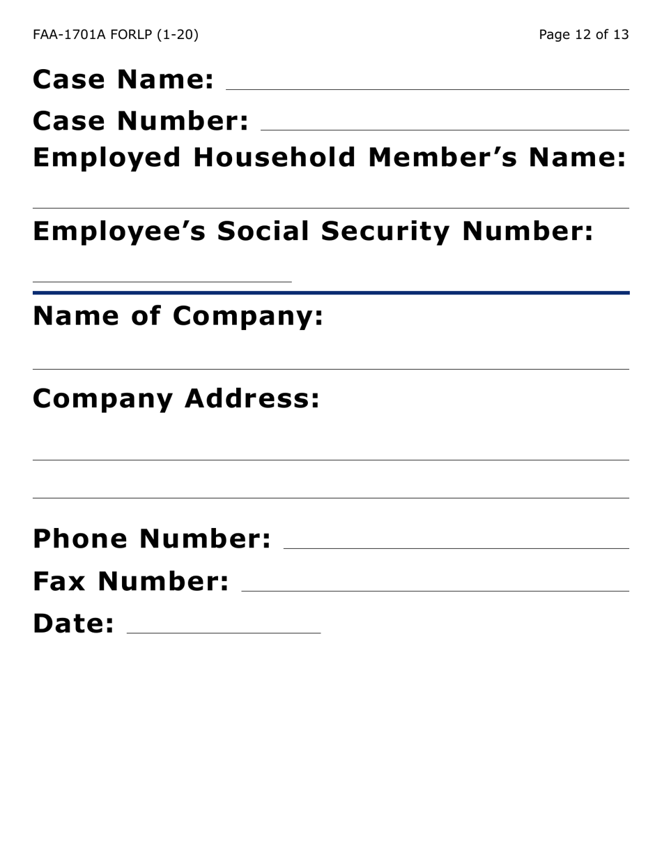 Form FAA-1701A-LP Verification of Terminated Employment (Large Print) - Arizona, Page 12