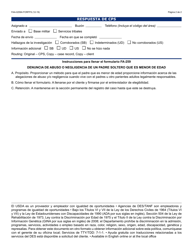 Formulario FAA-0259A-S Denuncia De Abuso O Negligencia De Un Padre Soltero Que Es Menor De Edad - Arizona (Spanish), Page 2