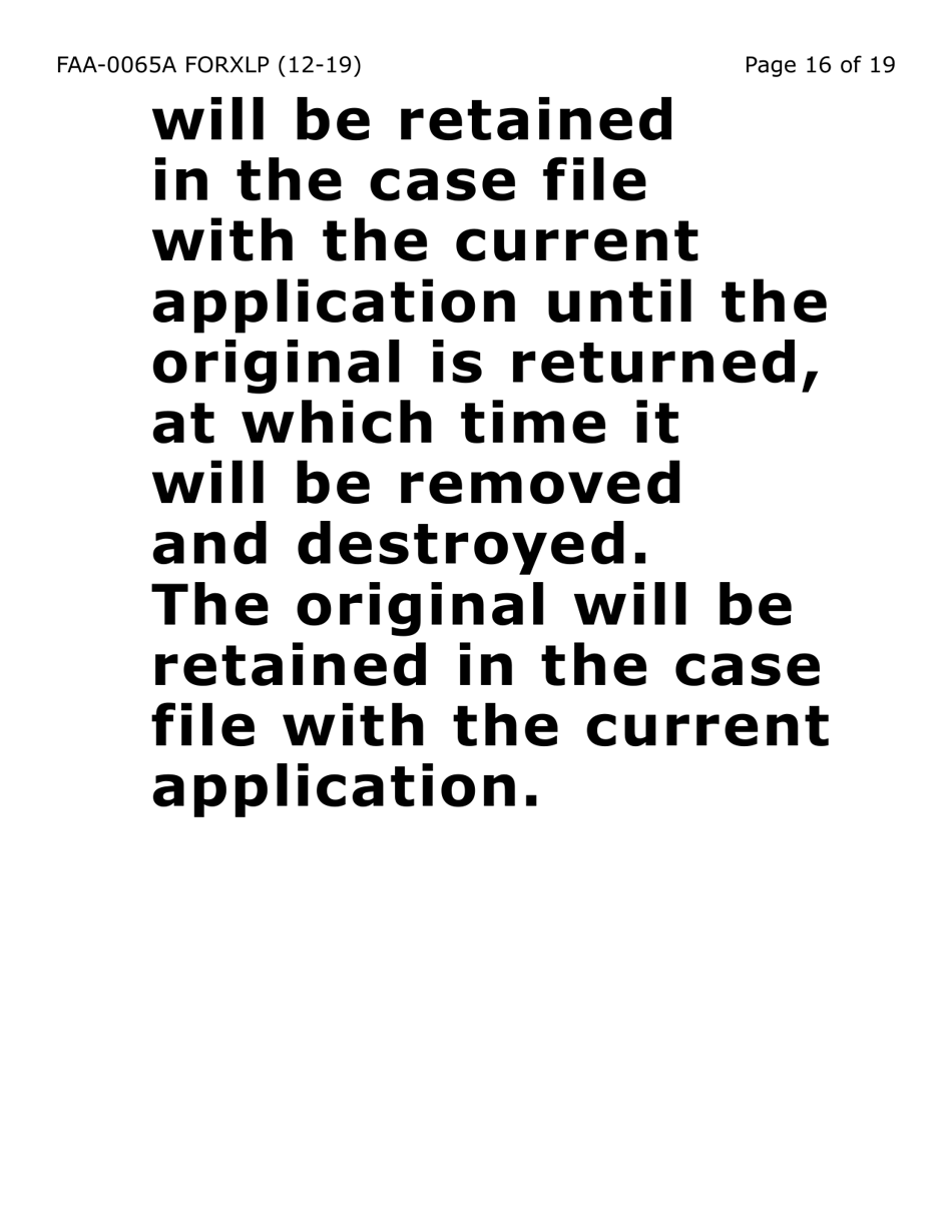 Form FAA-0065A-XLP Verification of Living Arrangements / Residential Address (Extra Large Print) - Arizona, Page 16