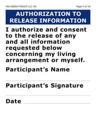 Form FAA-0065A-XLP Verification of Living Arrangements/Residential Address (Extra Large Print) - Arizona, Page 4