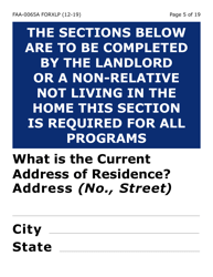 Form FAA-0065A-XLP Verification of Living Arrangements/Residential Address (Extra Large Print) - Arizona, Page 5