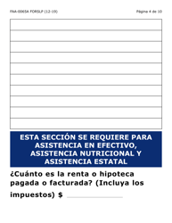 Formulario FAA-0065A-SLP Verificacion De Situacion De Residencia/Direccion Residencial (Letra Grande) - Arizona (Spanish), Page 4
