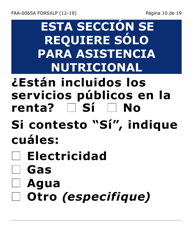 Formulario FAA-0065A-SXLP Verificacion De Situacion De Residencia/Direccion Residencial (Letra Extra Grande) - Arizona (Spanish), Page 10