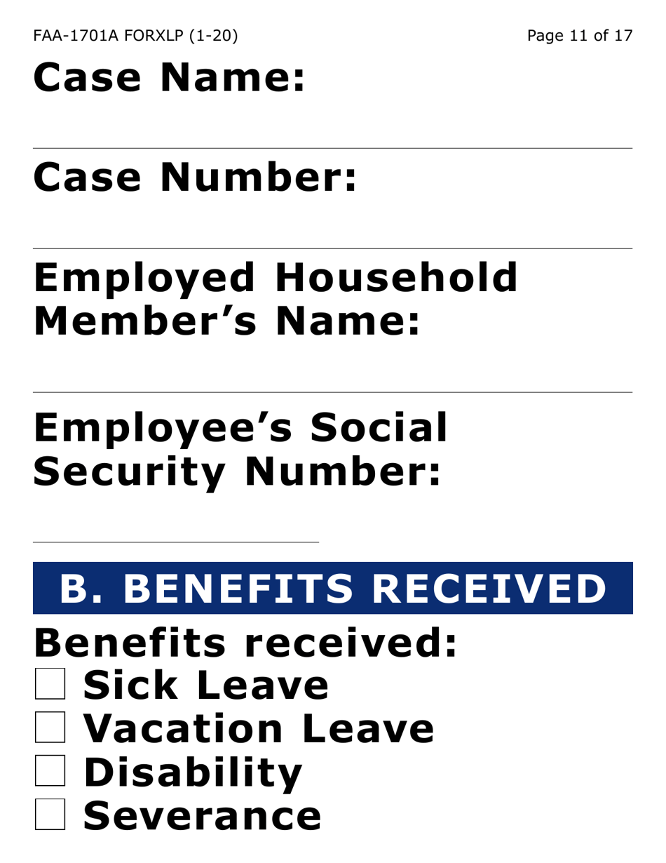 Form FAA-1701A-XLP Verification of Terminated Employment (Extra Large Print) - Arizona, Page 11