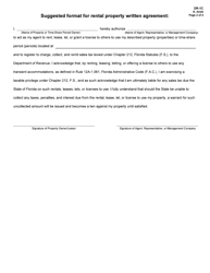 Form DR-1C Application for Collective Registration of Living or Sleeping Accommodations - Florida, Page 2