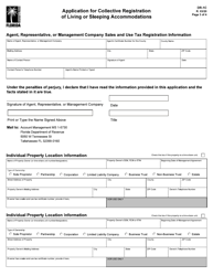 Form DR-1C Application for Collective Registration of Living or Sleeping Accommodations - Florida, Page 3
