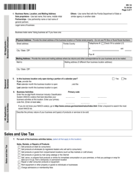 Form DR-1A Application for Registered Businesses to Add a New Florida Location - Florida, Page 2