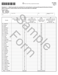 Sample Form DR-309632 Wholesaler/Importer Fuel Tax Return - Florida, Page 11