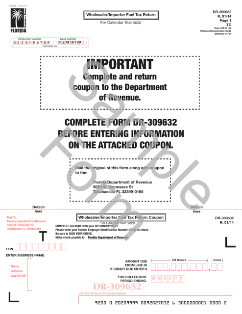 Form DR-309632 2020 Printable Pdf
