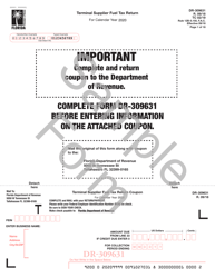 Form DR-309631 Terminal Supplier Fuel Tax Return - Florida