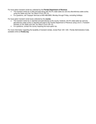 Form DR-15TDT Local Option Transient Rental Tax Rates (Tourist Development Tax Rates) - Florida, Page 2