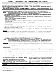 Instrucciones para Formulario SSA-827 Authorization to Disclose Information to the Social Security Administration (Ssa) (Spanish)