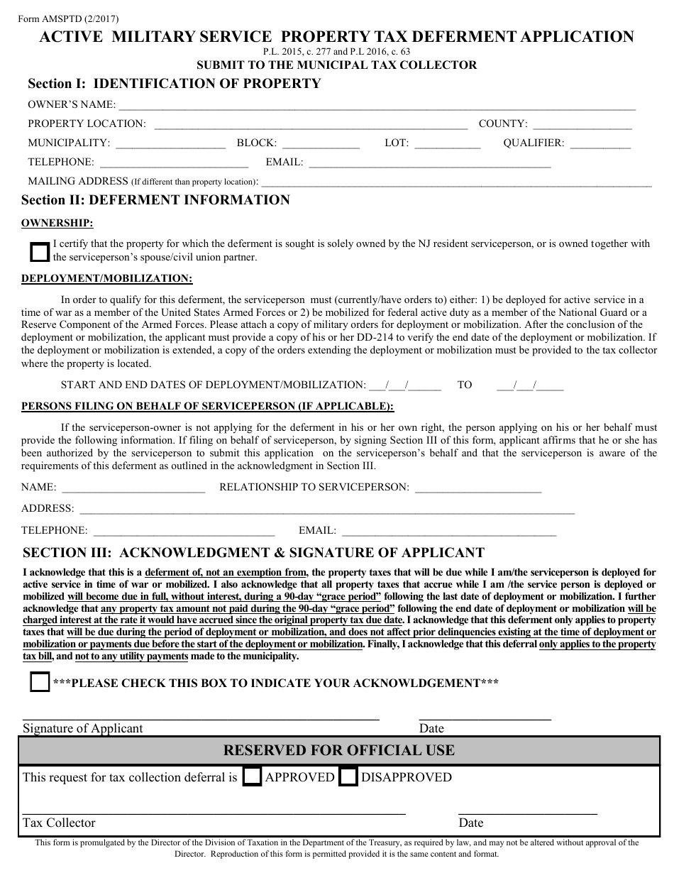 Form AMSPTD Fill Out, Sign Online and Download Fillable PDF, New