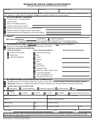 Form DCH-1326 &quot;Wic Special Formula/Food Request&quot; - Michigan