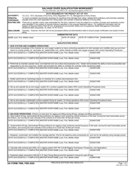 Document preview: DA Form 7690 Salvage Diver Qualification Worksheet