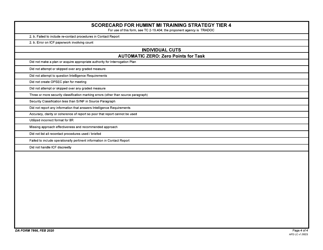 DA Form 7866 Scorecard for Humint Mi Training Strategy Tier 4, Page 4