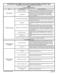 DA Form 7859 Scorecard for Humint Collection Team Mi Training Strategy Tier 3, Page 6