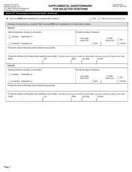 Form SF-85P-S Supplemental Questionnaire for Selected Positions, Page 7