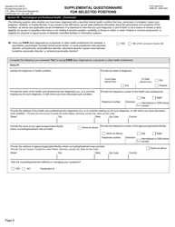 Form SF-85P-S Supplemental Questionnaire for Selected Positions, Page 9