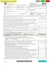 Form I-016 Schedule H Wisconsin Homestead Credit - Wisconsin