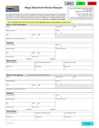 Document preview: Form A-772 Wage Attachment Review Request - Wisconsin