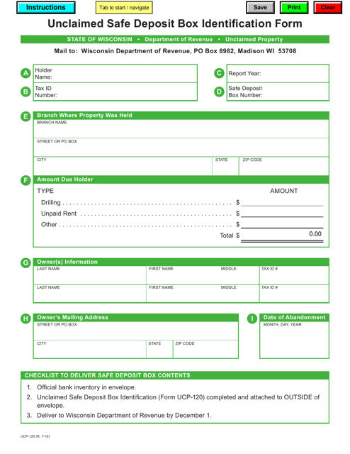 Form UCP-120  Printable Pdf